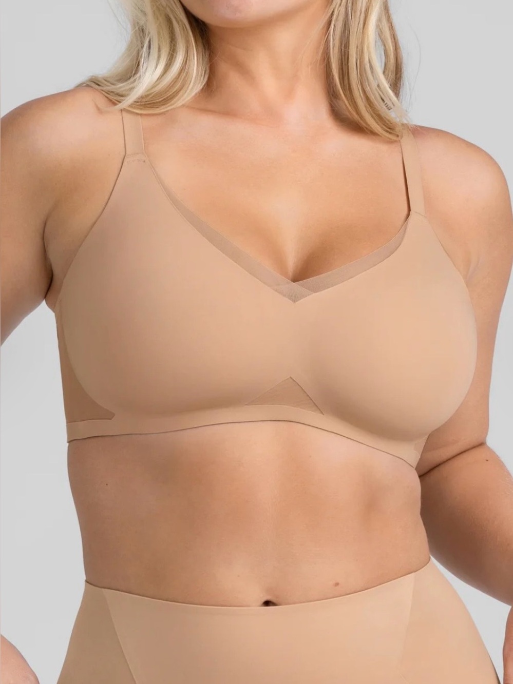 Honeylove XL Nude Wireless Lift Bra Beige Seamless Shaping Comfort Bra